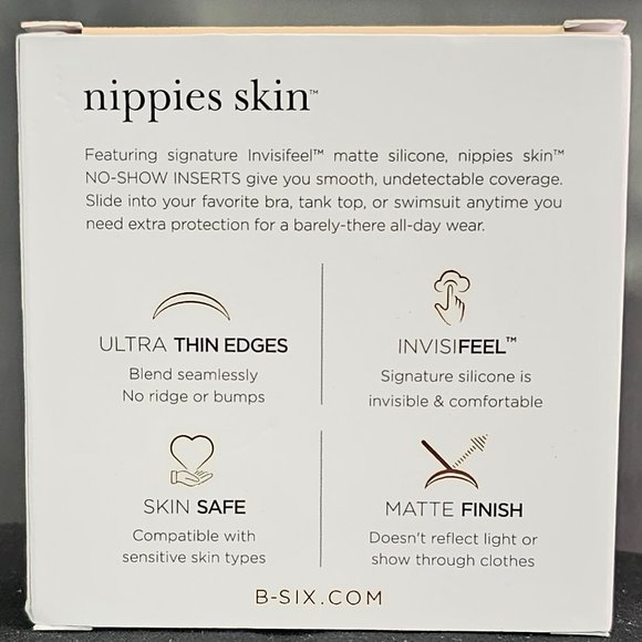Nippies Skin ULTIMATE Bra Inserts NO Adhesive Nipple Covers & Case (size C) NIB - Picture 2 of 2